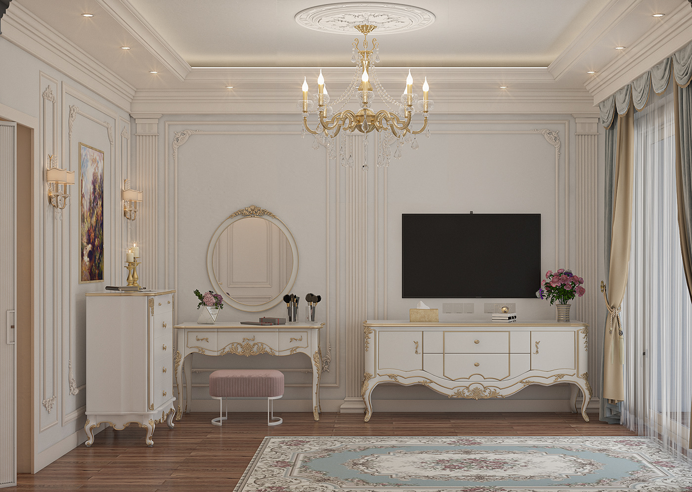 babyblue classic style design interior design  master bedroom pinkbedroom