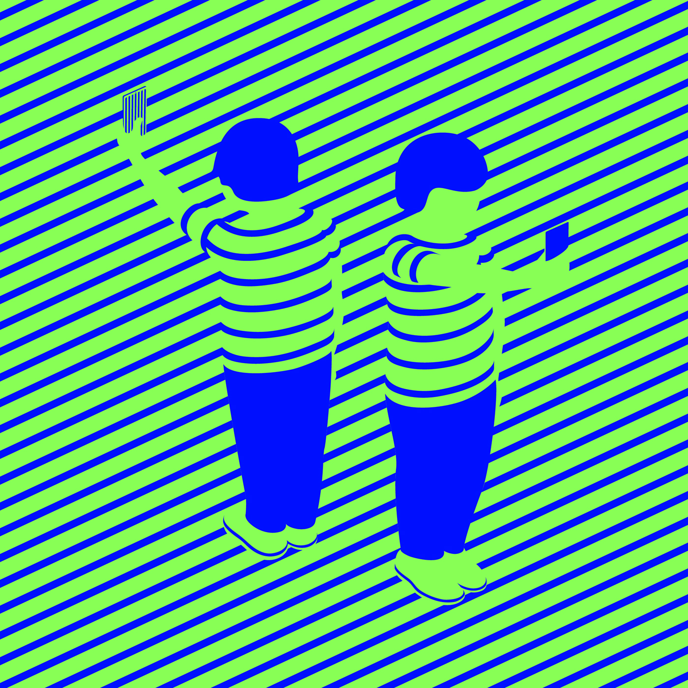 trippy binary boys stripes lines blue green screen iPad tablet phone selfie Laptop