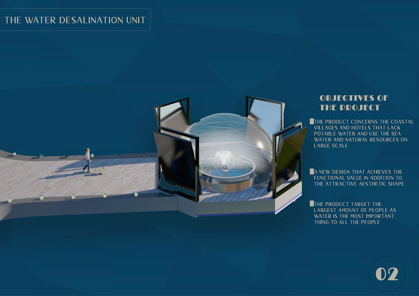 3D architecture Desalination Landscape lumion Lumion Render Render SketchUP Solar Panels water