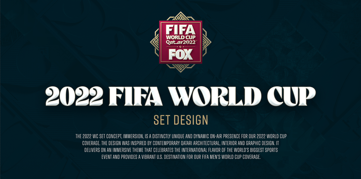 football Fox Sports set design  soccer sports sports graphics world cup World cup 2022