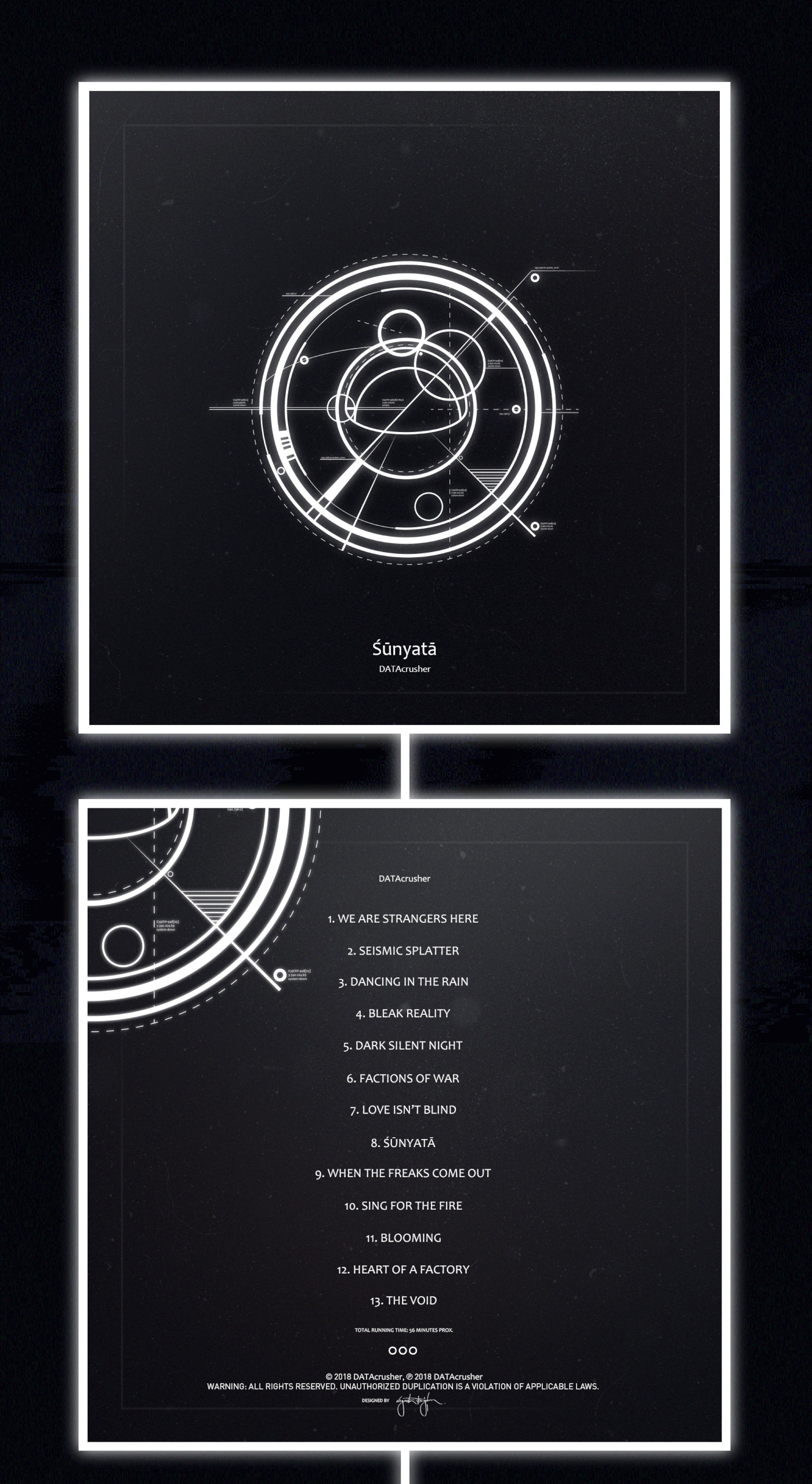 album cover art direction  music Cyberpunk Retro Layout graphic Śūnyatā Data experimental