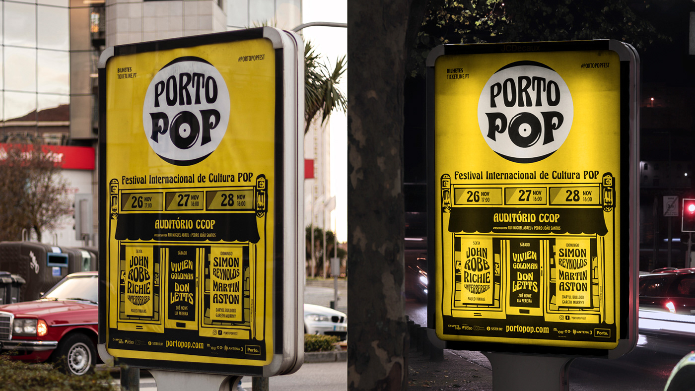brand identity culture festival Logo Design music pop culture porto Portugal Poster Design typography  