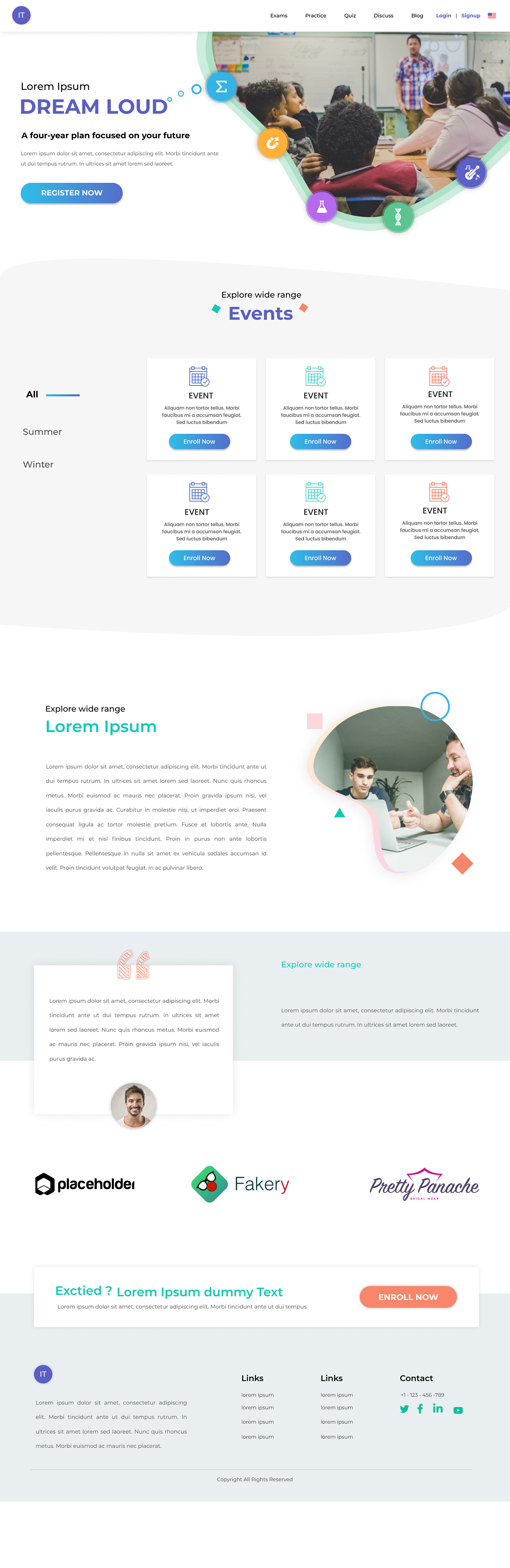 Web Design  landing page UI ux Education graphic design  Figma Creative Design