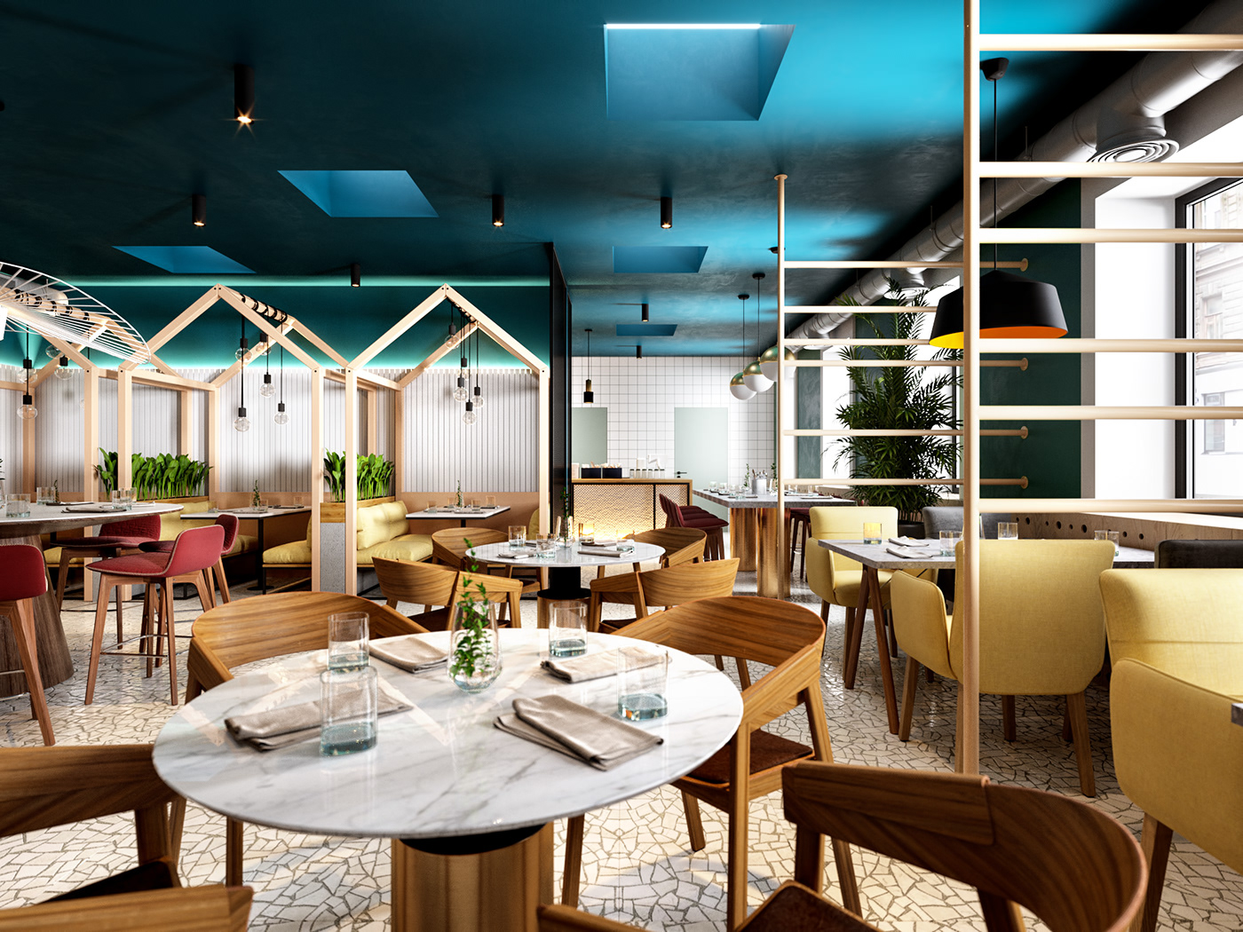 Interior design bar cafe restaurant