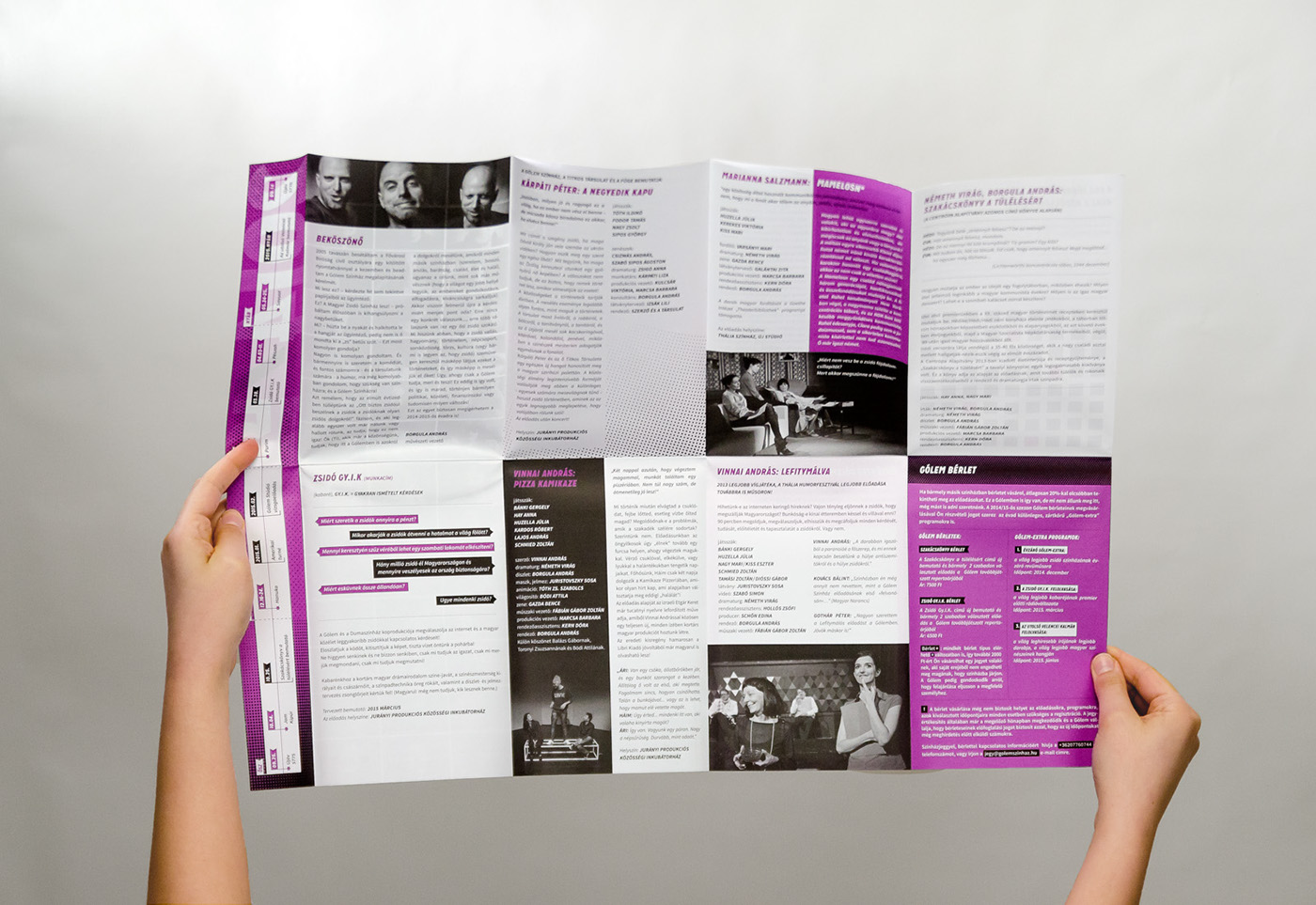 Theatre theater  geometric Program programme Guide Duotone jew leaflet