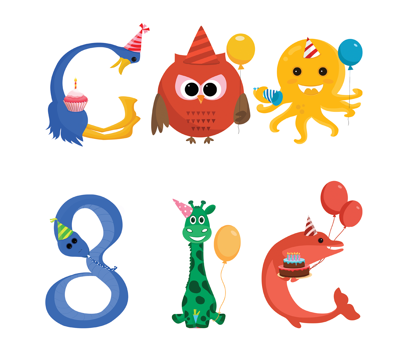 #google #After Effects #illustrations #animals #happy   #birthday gifs googledoodle