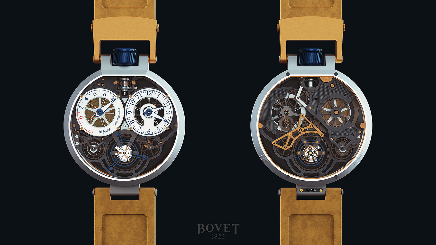 bovet watch handwatch swiss handmade modelling time corona photoshop