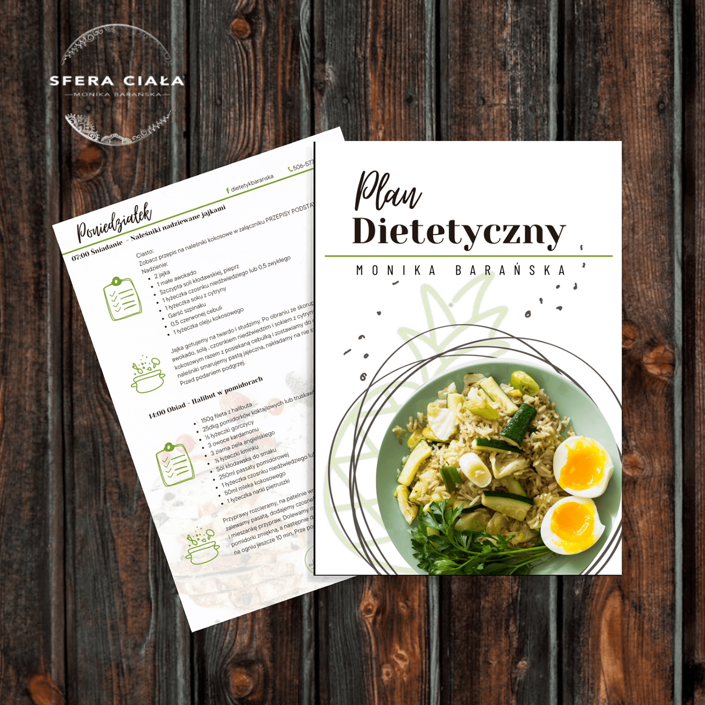 projekt grafika ikony fonty FIT dieta dietetyka kolory