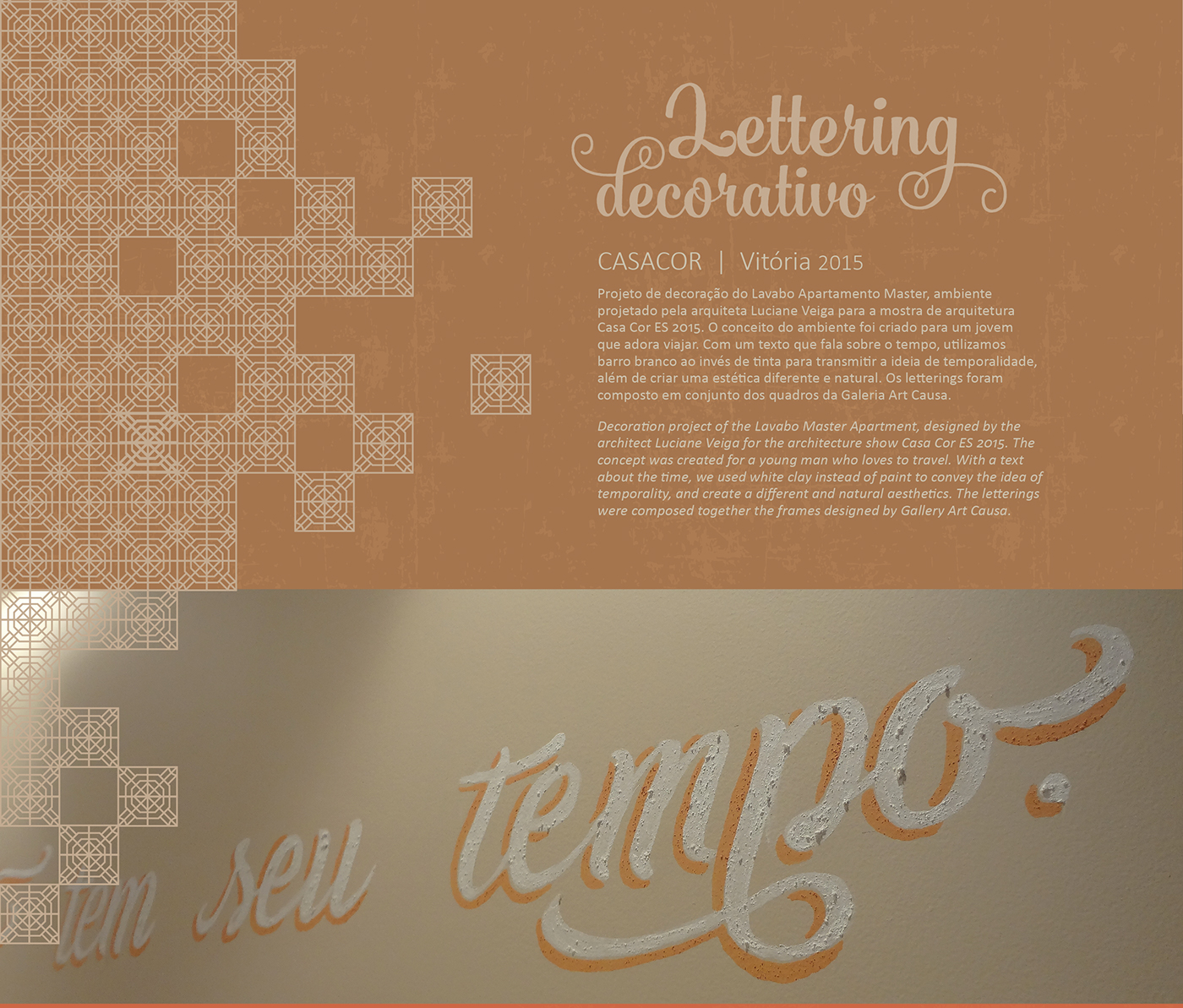 casa cor lettering HAND LETTERING Decoração decor hand made argila design experimental quadros arte Tempo Lavabo