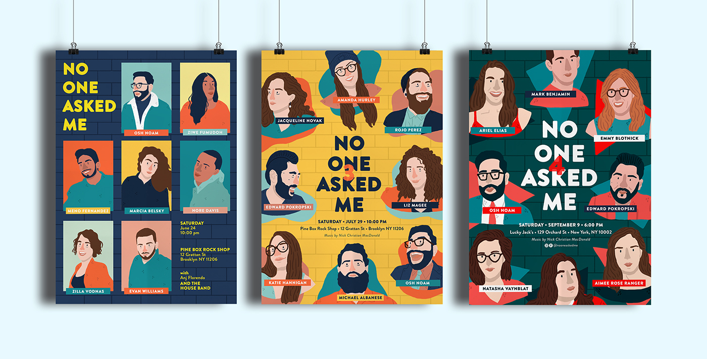 No one asked me noam stand up comedy stand up poster Collateral fb event photo New York