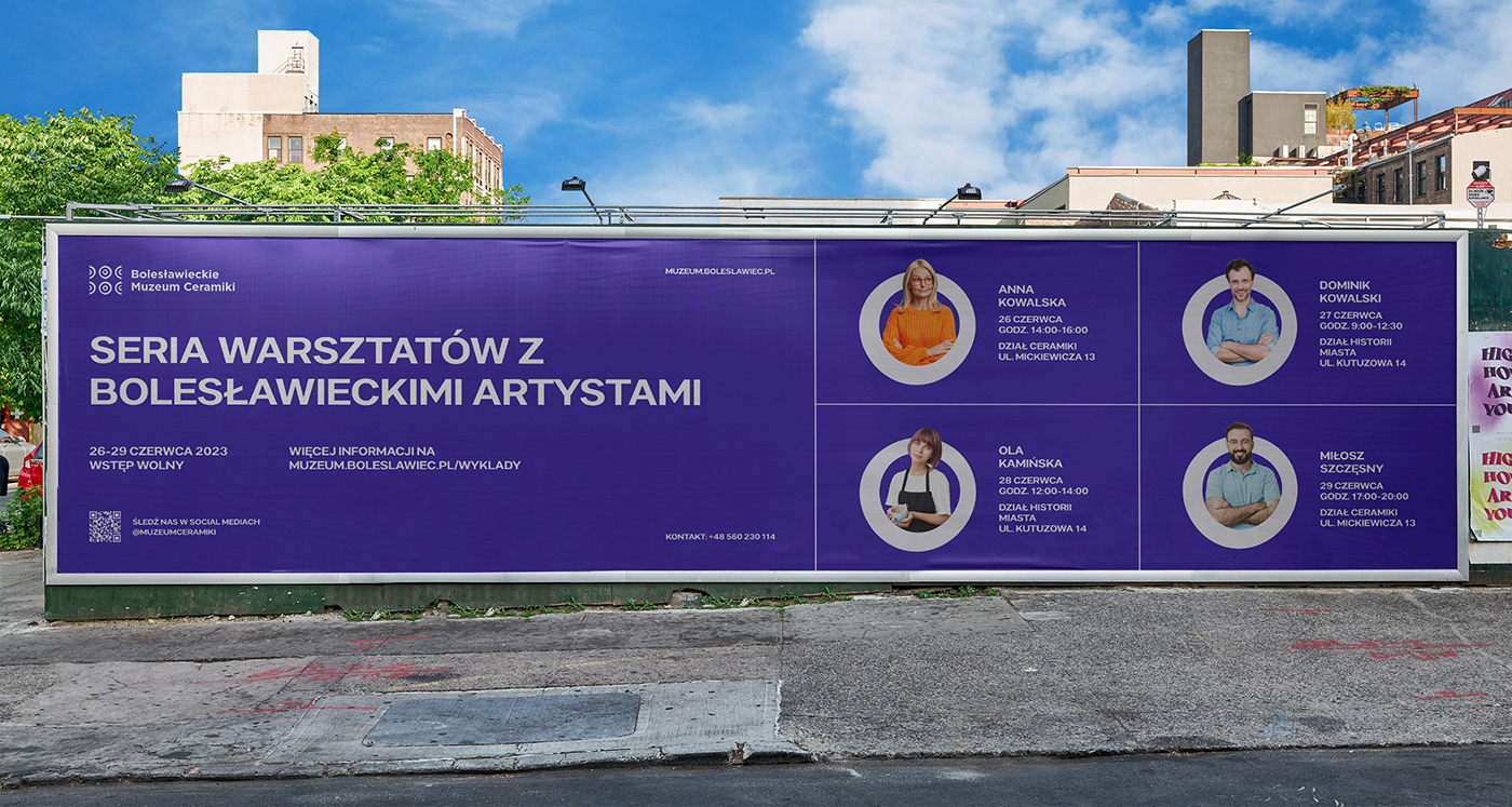 billboard promoting museum of ceramics in bolesławiec