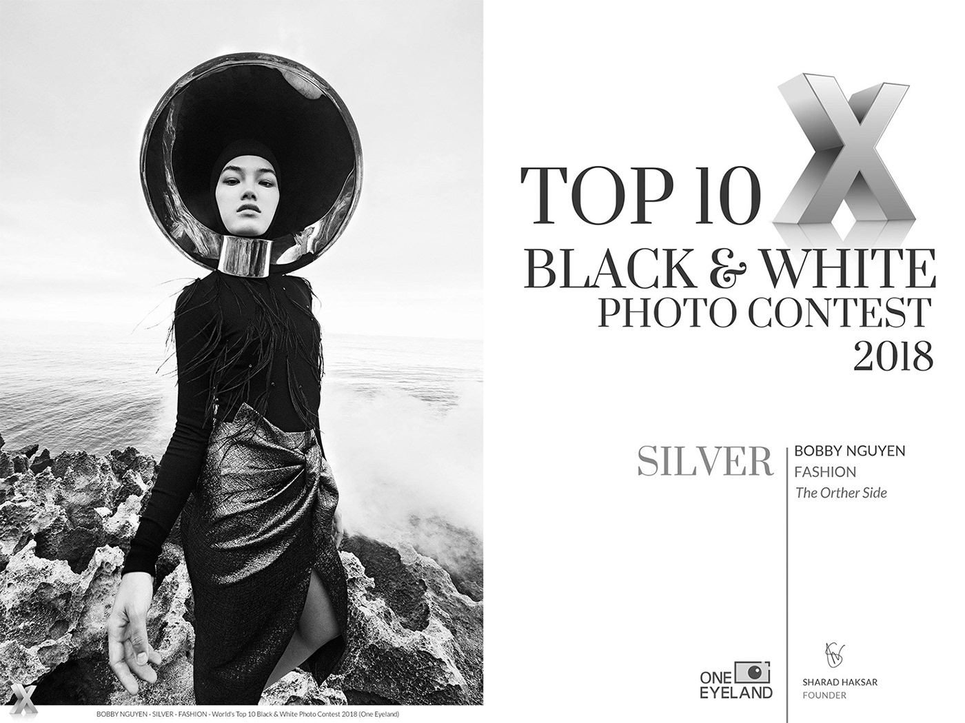 Elle retouch fashion retouch black & white spaceship
