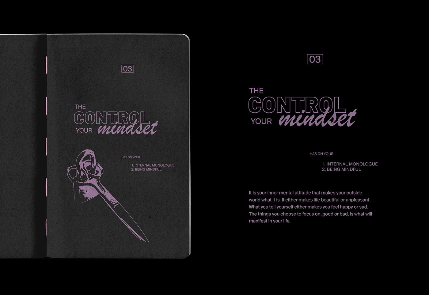 Capstone conceptual zine magazine self-awareness textures thesis type design Zine 