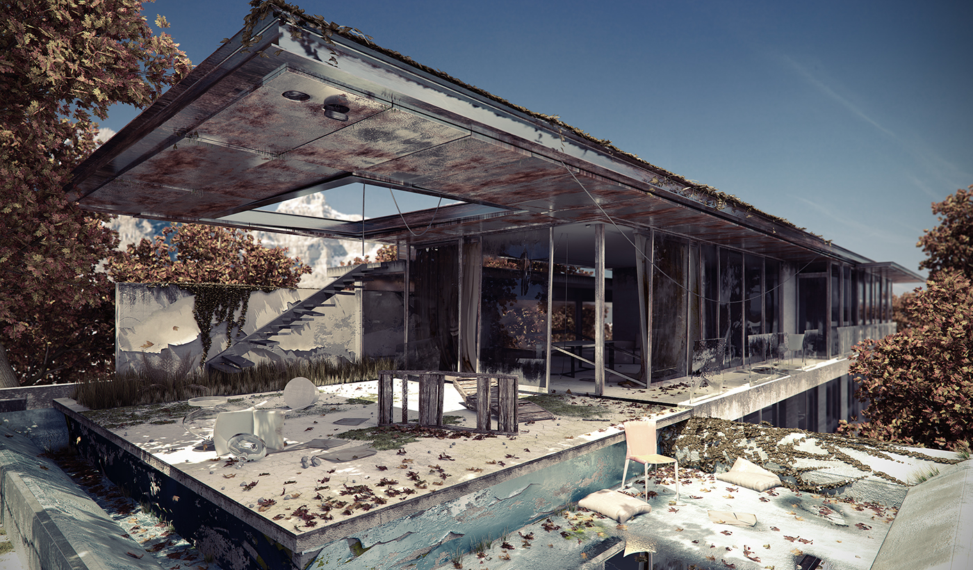 architectural visualization 3d modeling texturing old Distressed