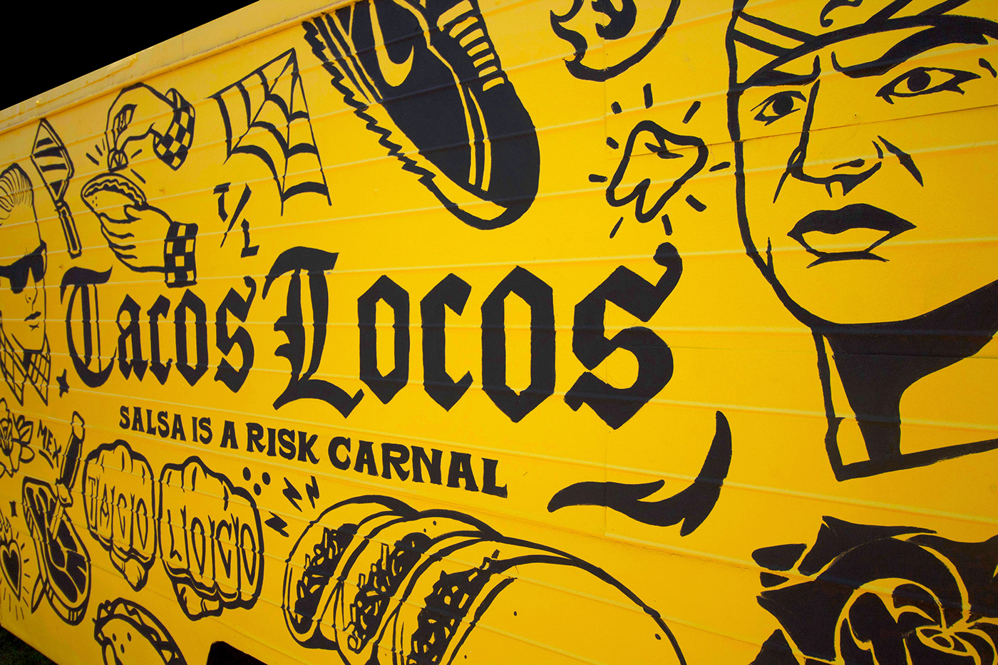 lettering foodtruck ILLUSTRATION  branding  chicano latino marks Tacos mexico Food 