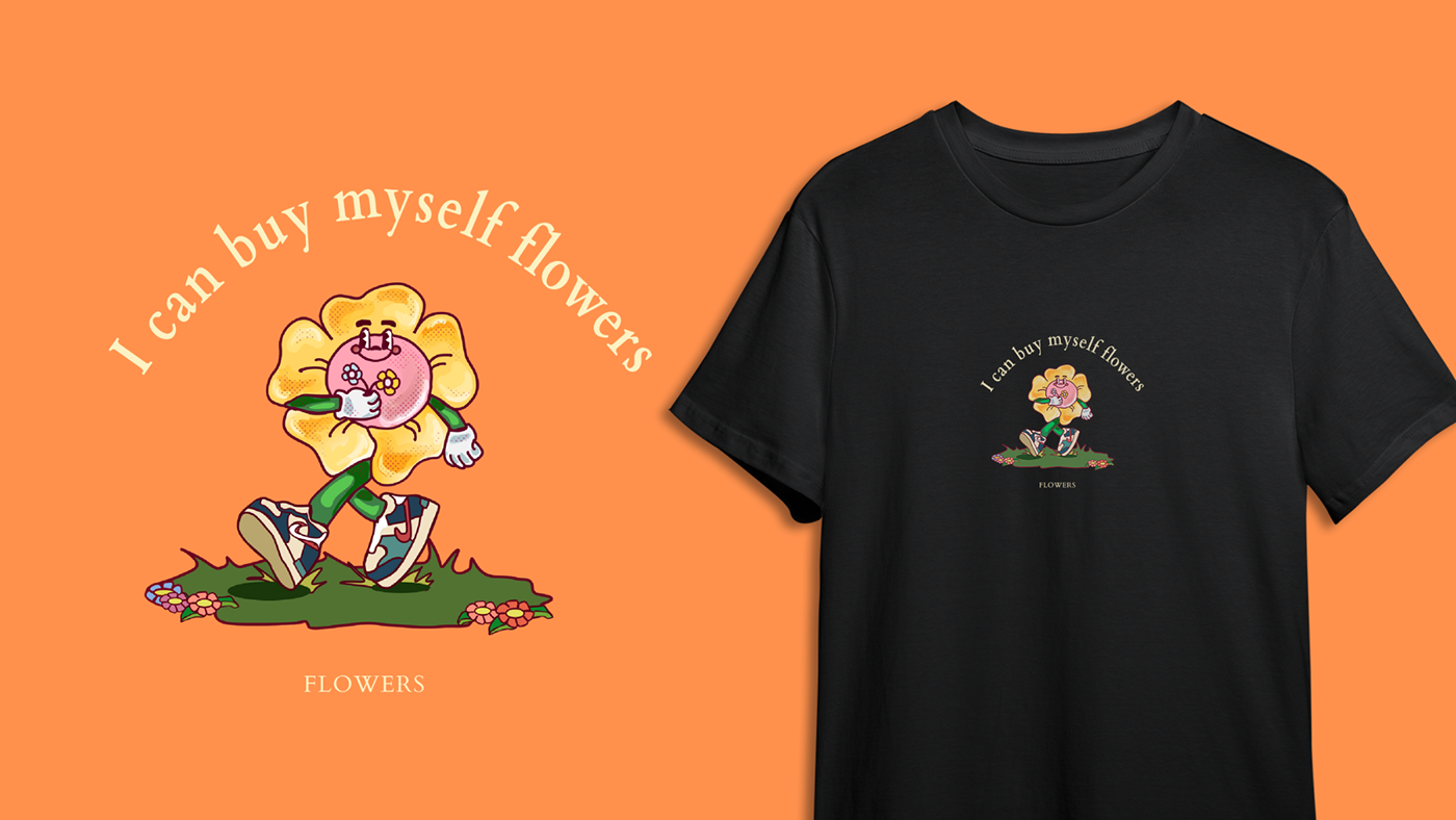 art camiseta cartoon characterdesign Estampa Flowers Ilustração miley cyrus music poster