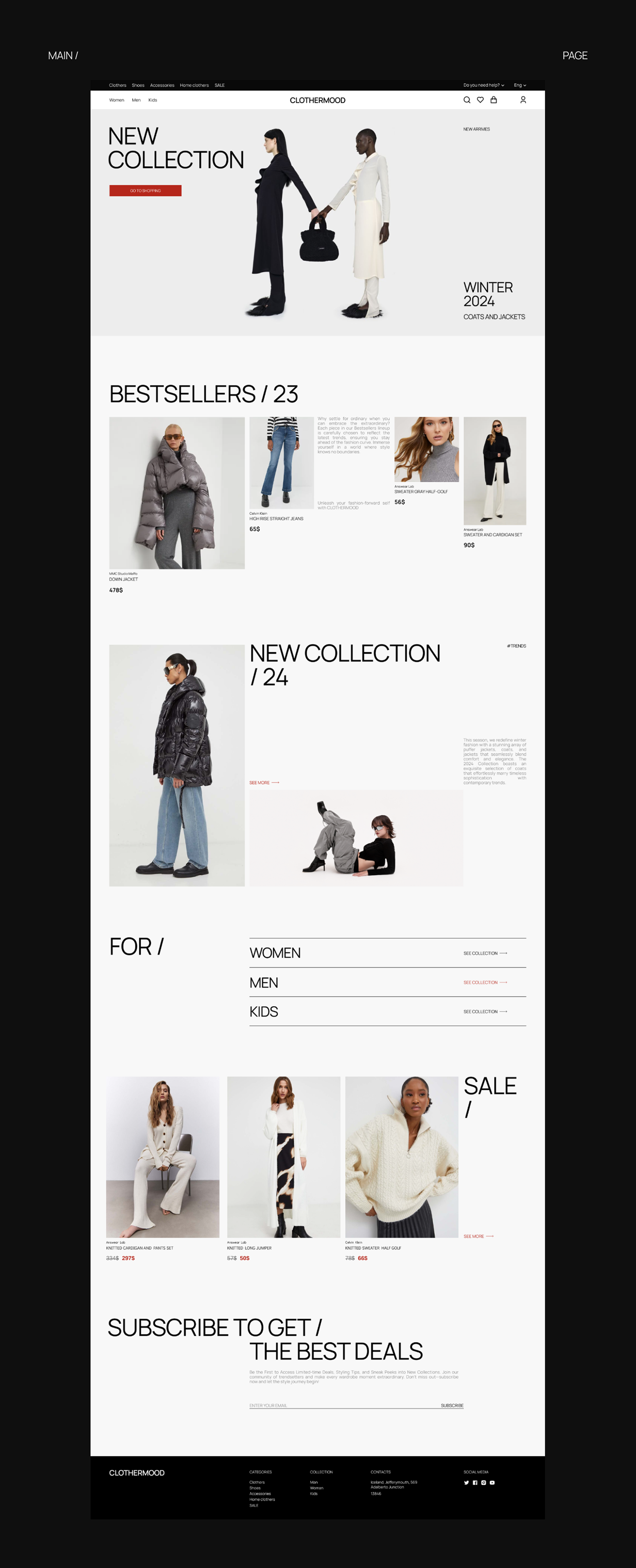 Ecommerce ecommerce website ecommerce store eCommerce design online store e-commerce Fashion  Clothing UI/UX Web Design 