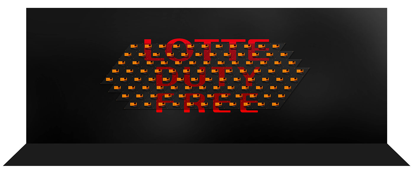 design graphic design  wall lotte advertisement ad
