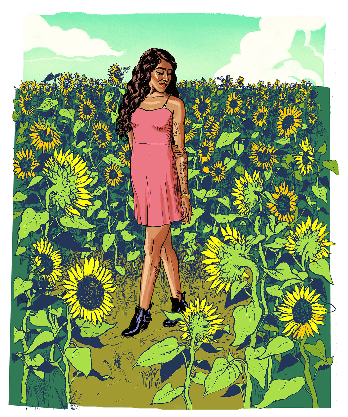 Sunflowers portrait