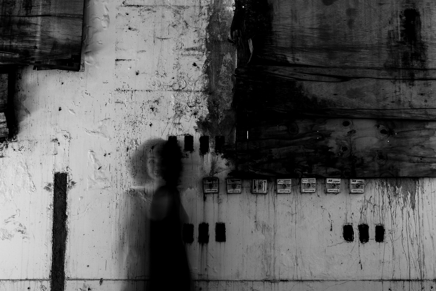 dupla exposição horror photo place abandoned self portrait