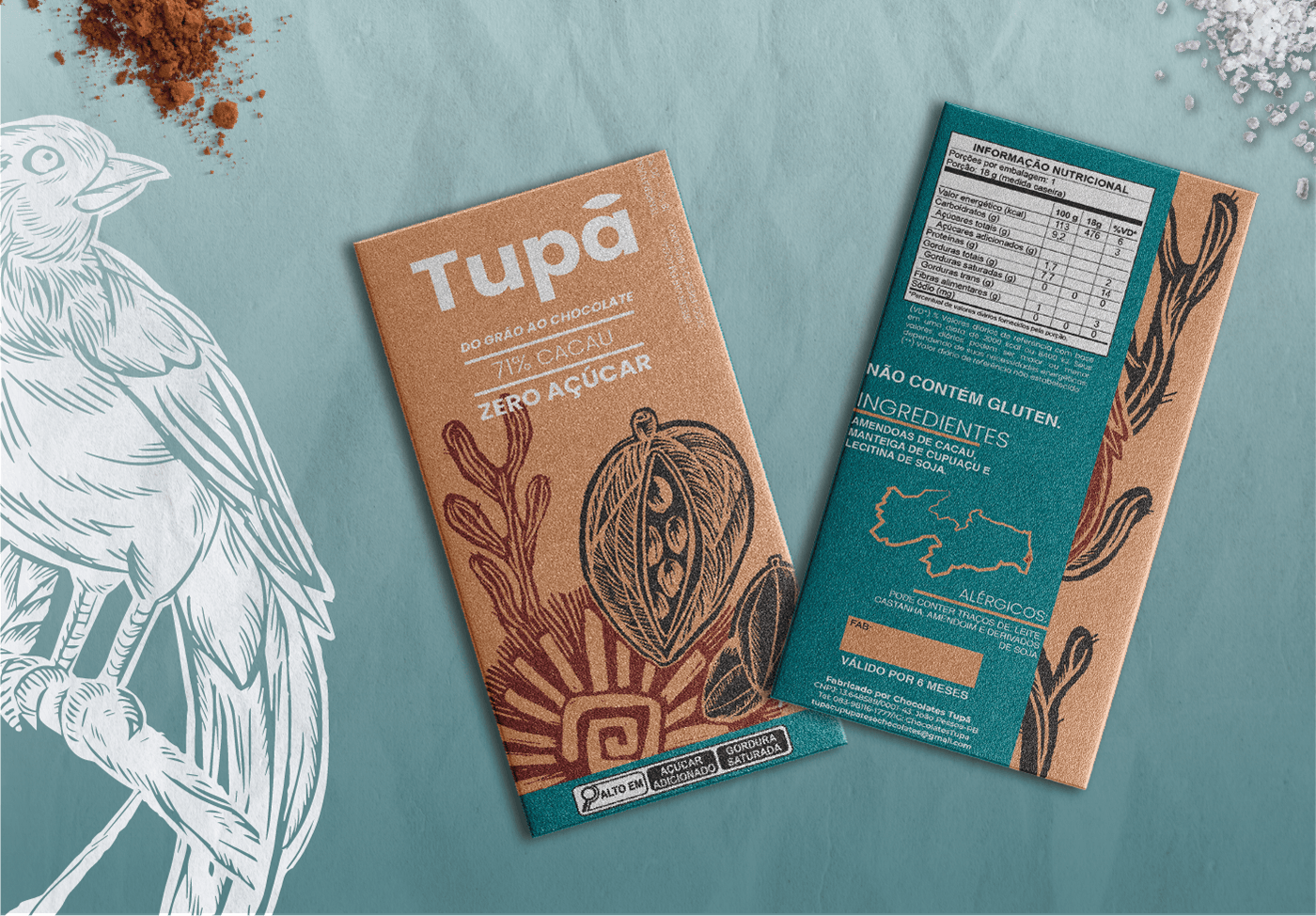 design chocolate packaging brand identity package design  motion graphics  ILLUSTRATION  xilogravura chocolate Packaging
