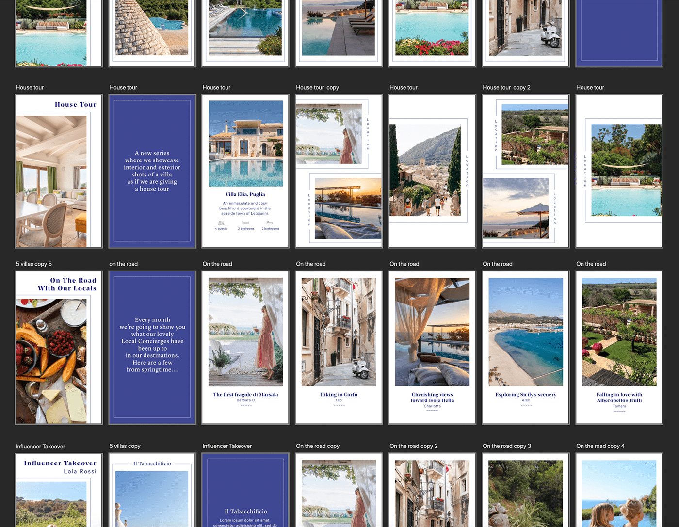 brand facebook inspiration instagram story Theme Travel travel agency typography   visual identity