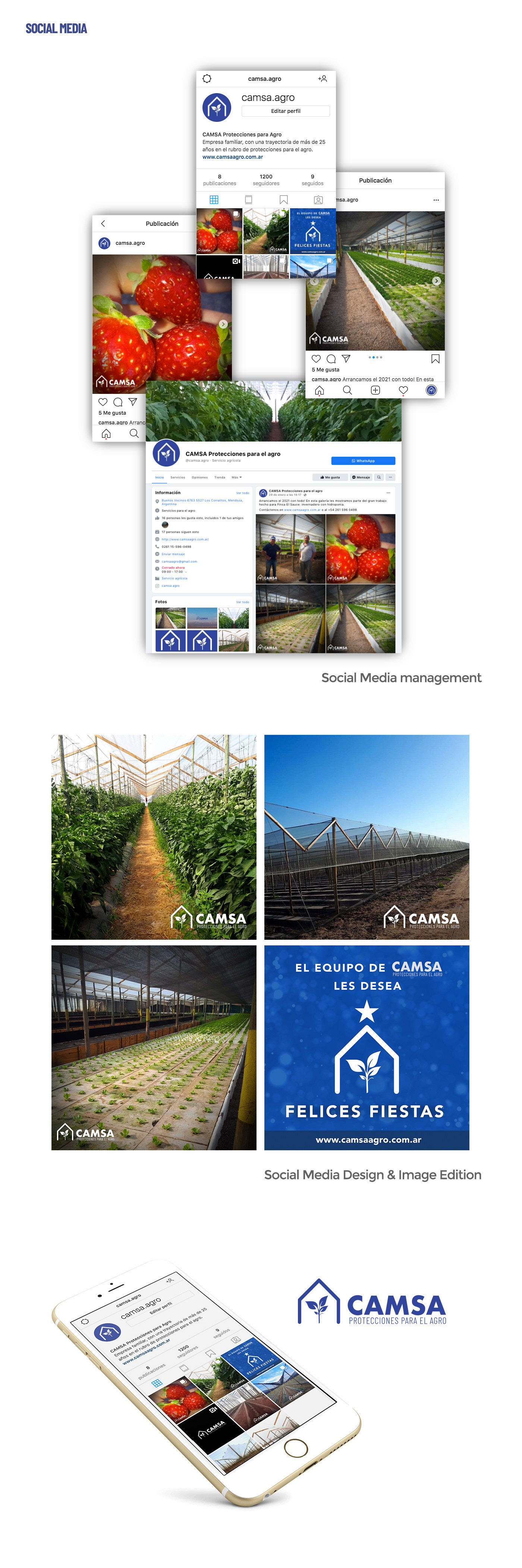 Agro blue brand farmland green online social media Website