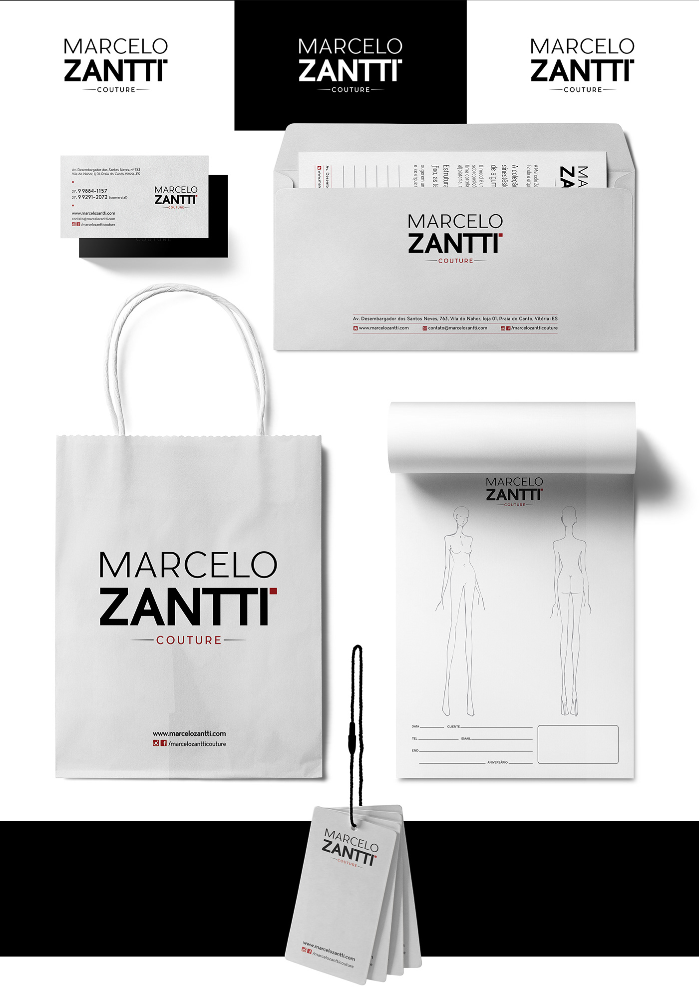 black white branding  clothes couture Fashion  logo Paulo Arrivabene pauloarrivabene tags Zantti