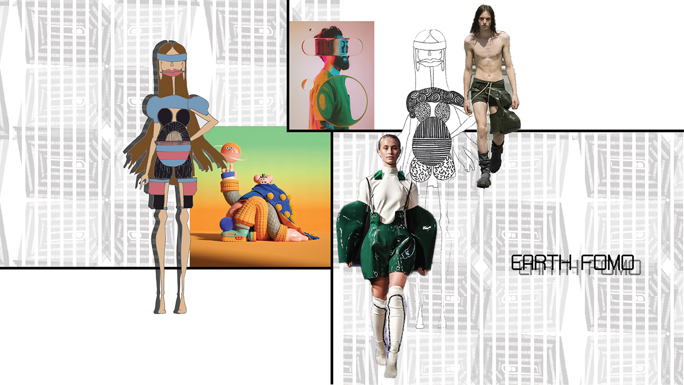 avant garde collection development conceptual fashion fashion illustration functional futuristic fashion Mars colonisation  rebirth unorthodox utilitarian