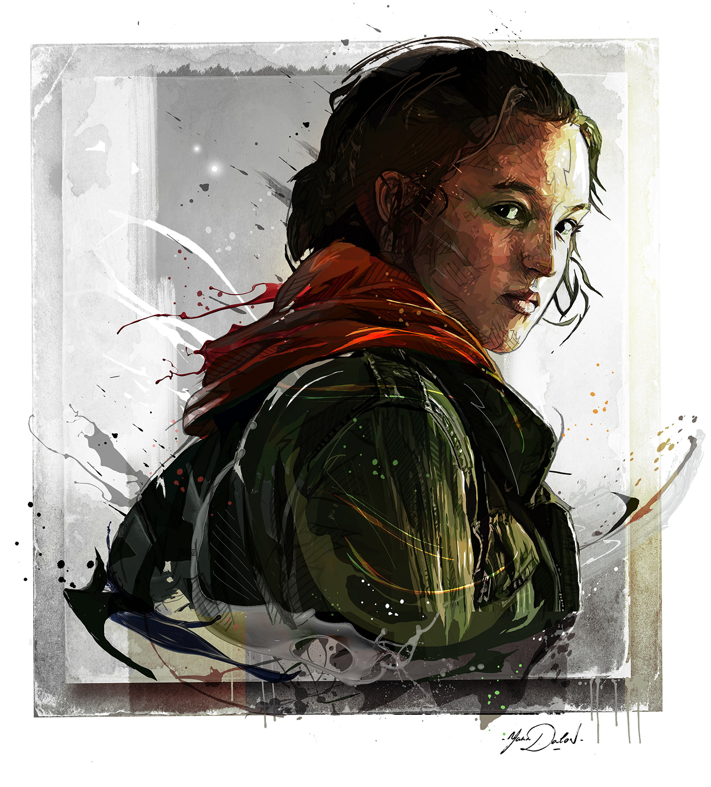 Cinema colorful Digital Art  Dynamic hbo ILLUSTRATION  painting   portrait poster The Last of Us