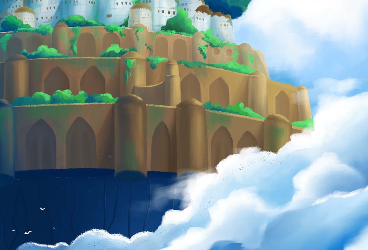 Ghibli Digital Art  art castle in the sky ghibliartwork