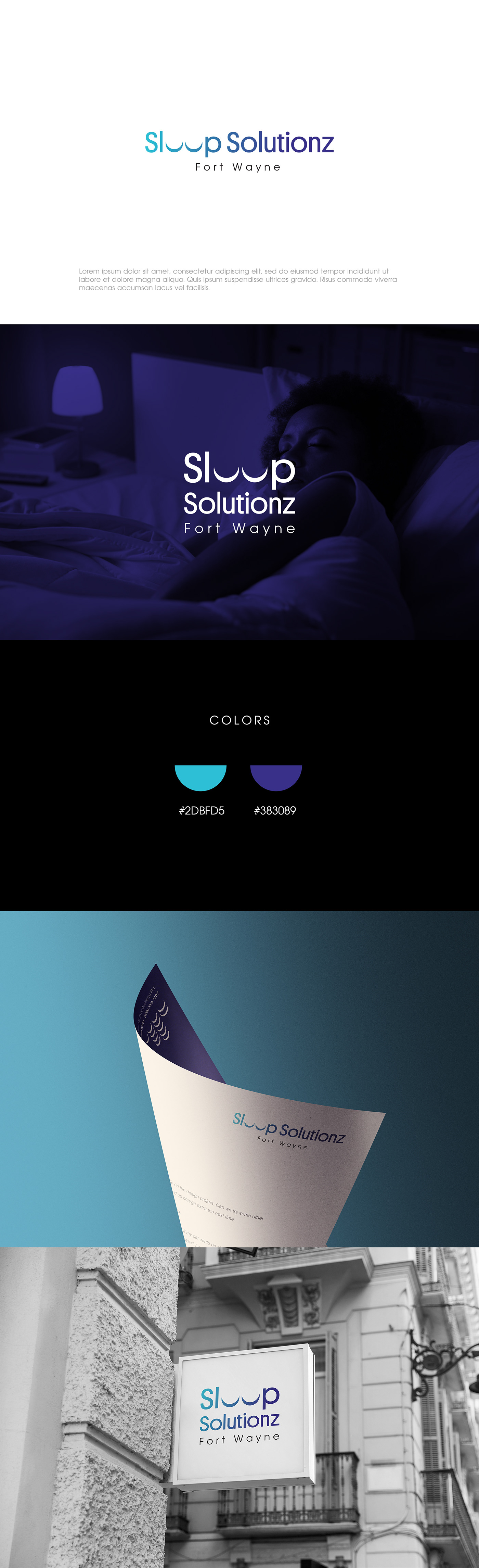 brand identity Logo Design minimal modern simple sleep snoring