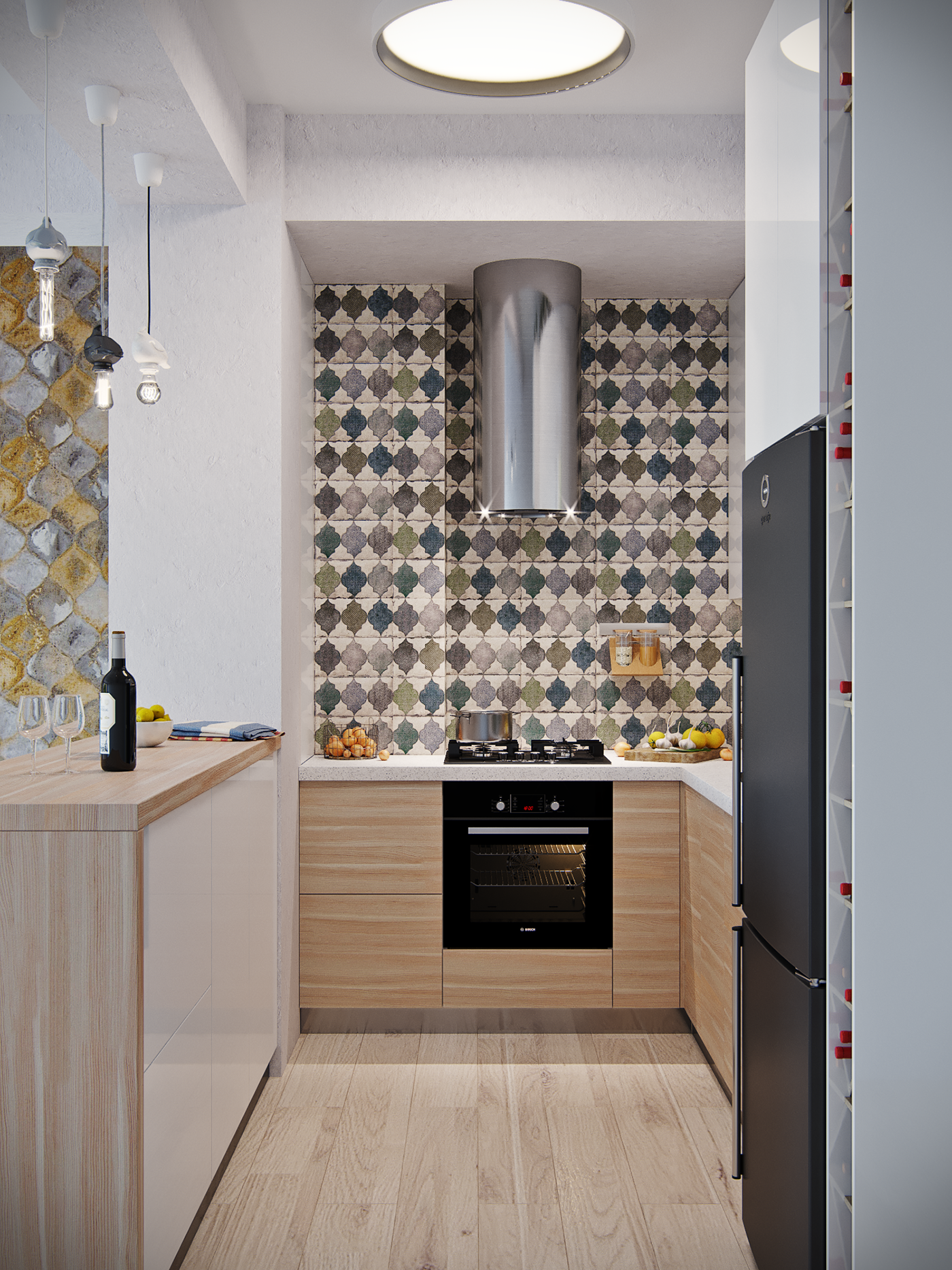 kitchen 3d Visualization 3ds max design design studio RA Interior Visualization студия дизайна дизайн кухни 