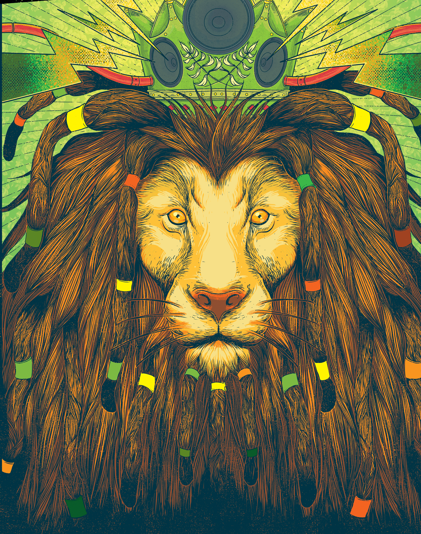 lion ragga reggae GigPoster poster flyer