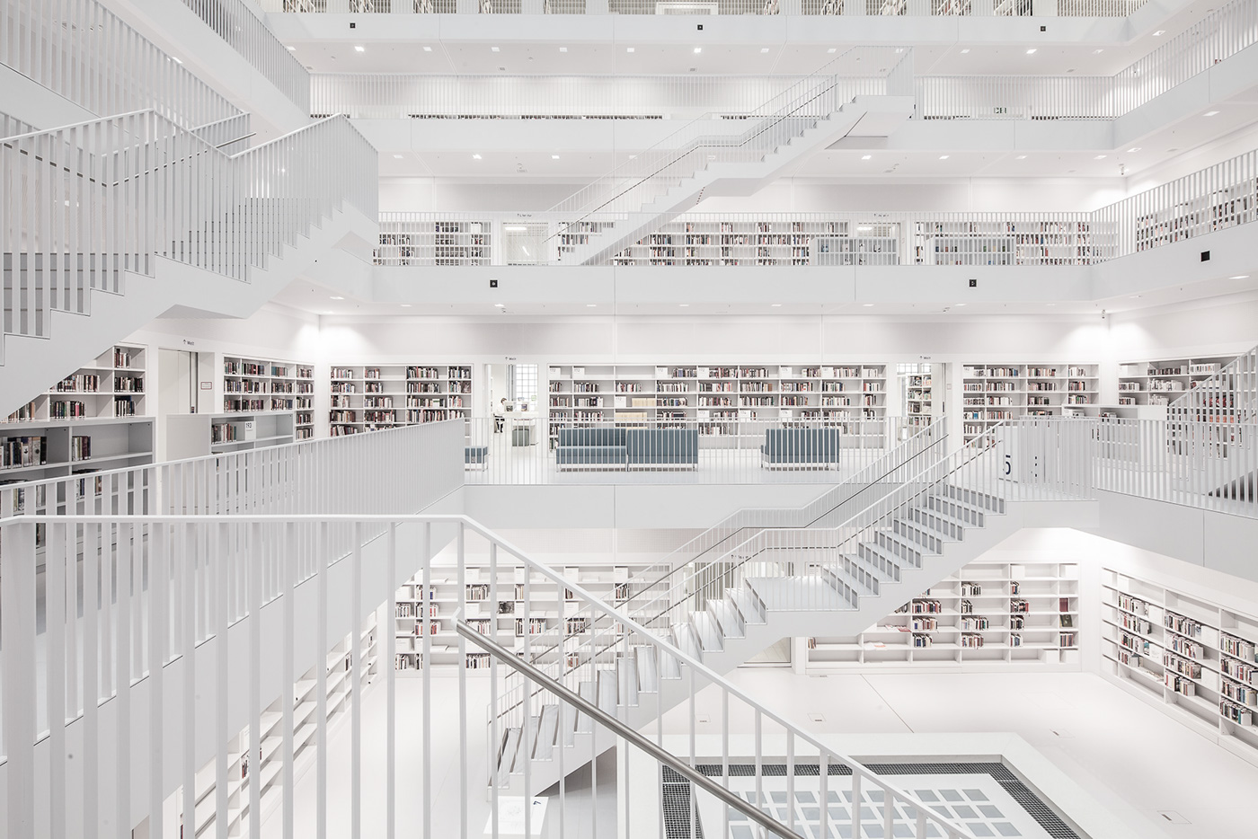 architecture Photography  library stuttgart germany