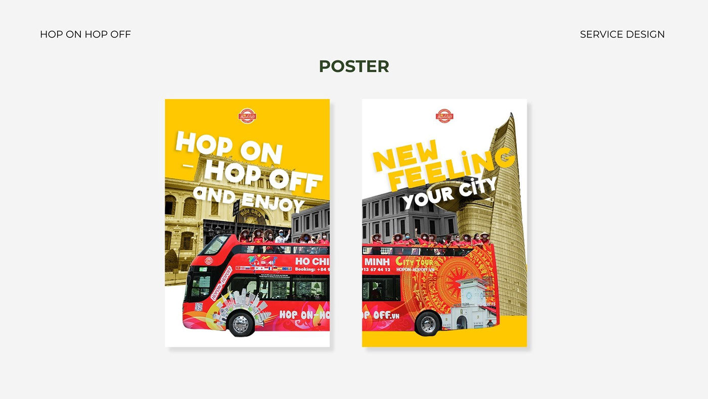 design Social media post marketing   Advertising  collage art bus hoponhopoff