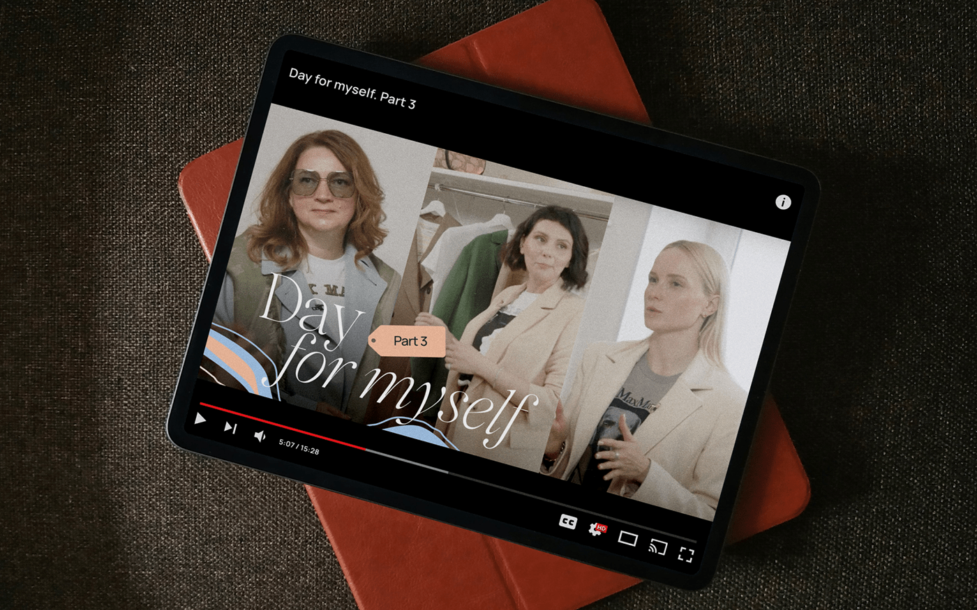 fashion video on tablet