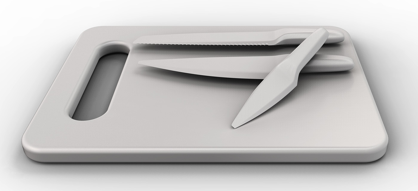 knife bamboo Form form study concept keyshot rendering 3D metal