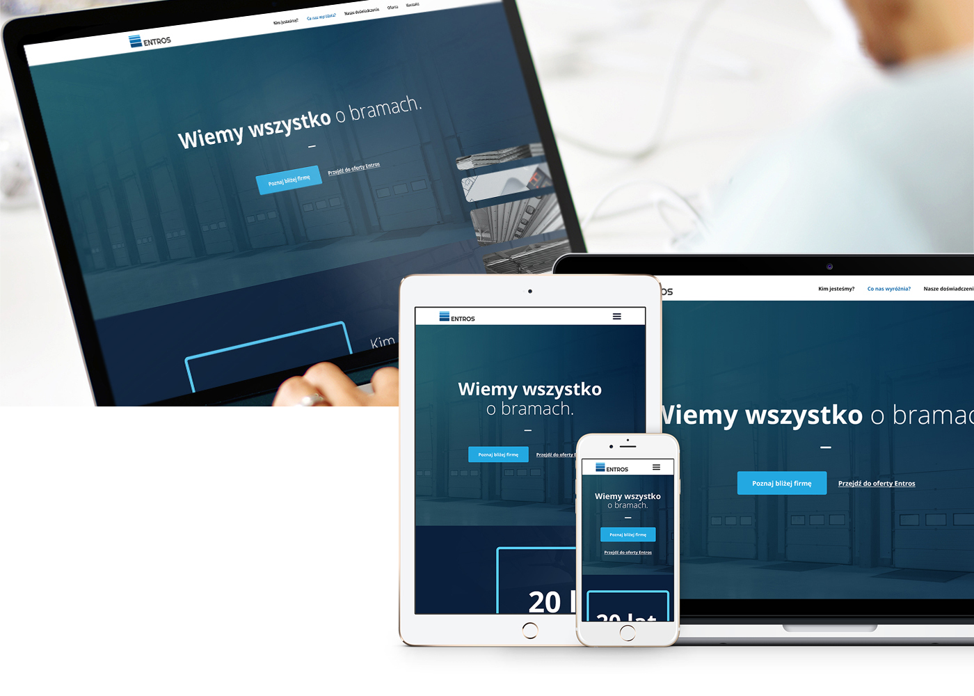 Website mobile Responsive industry gate blue parallax corporate White ux UI professional