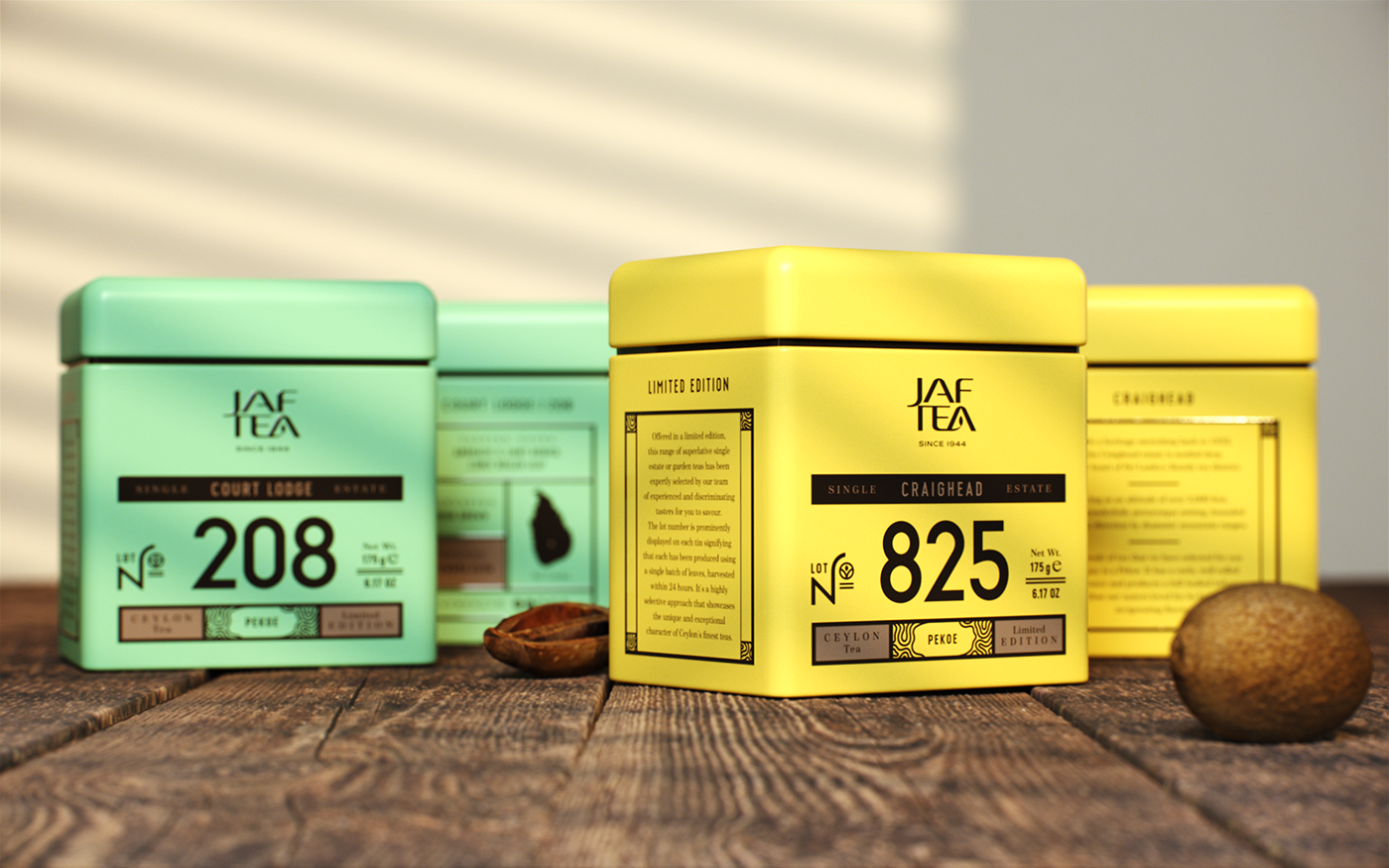 tea tins colonial jaftea color