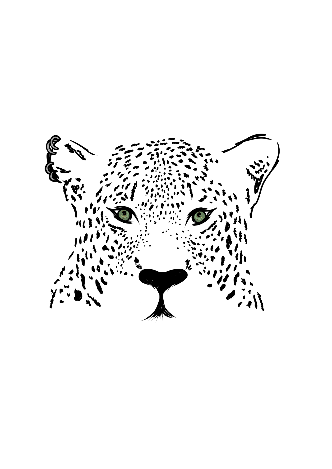 idiom ILLUSTRATION  leopard selfportrait