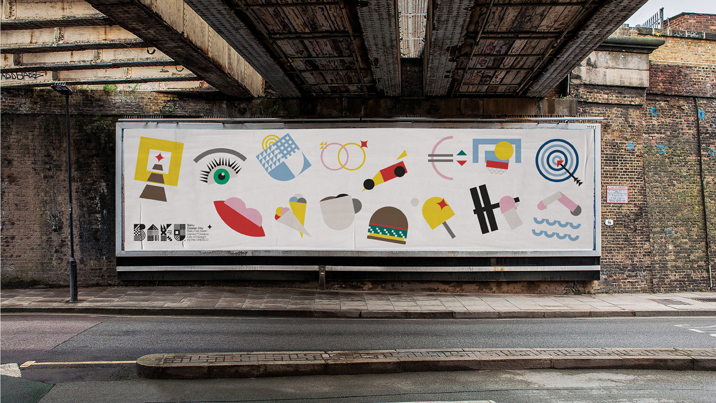 baku branding  city design geometric graphicdesign identity logo pattern pictogram