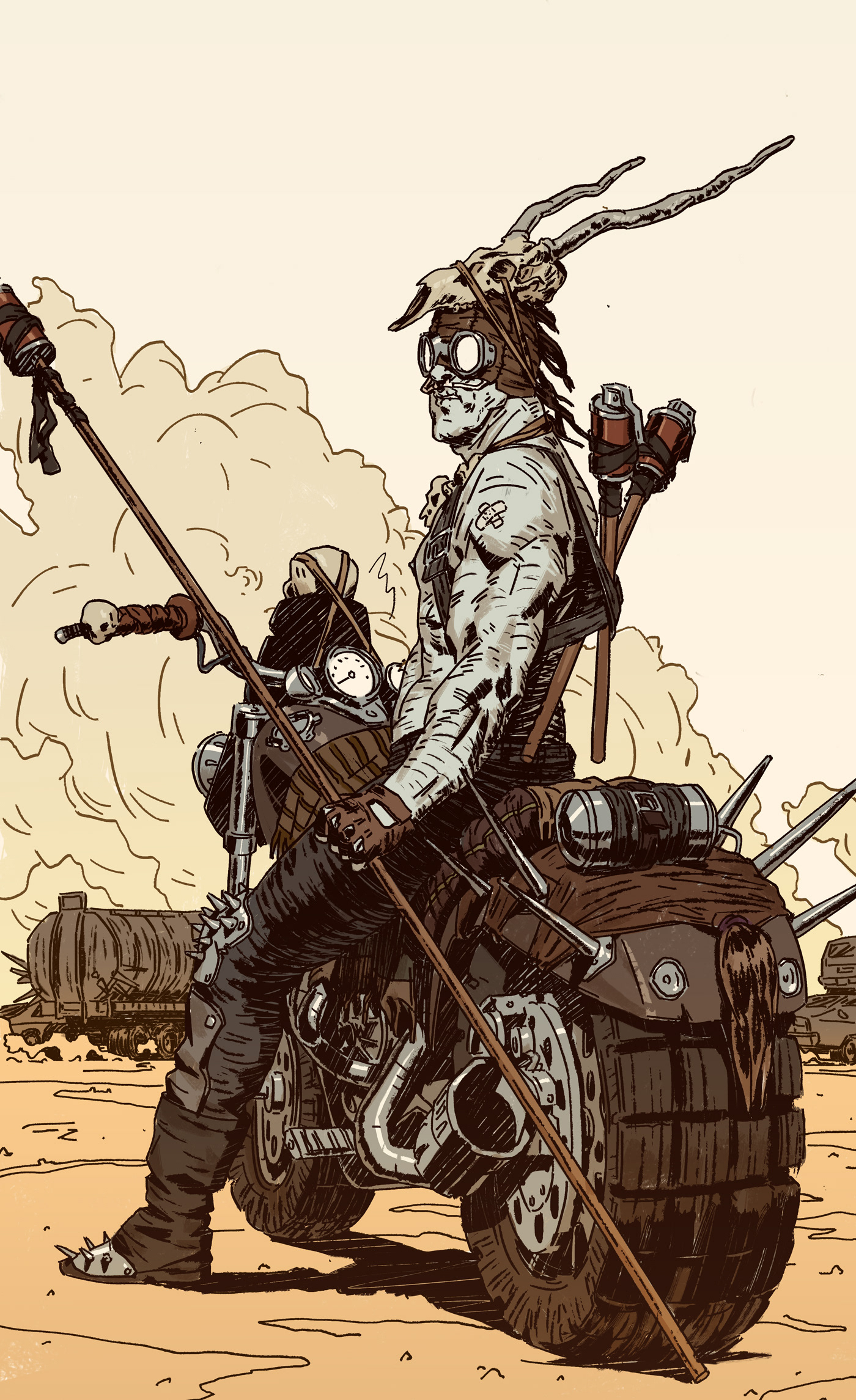 Mad Max insane cayne comic cover fan-art