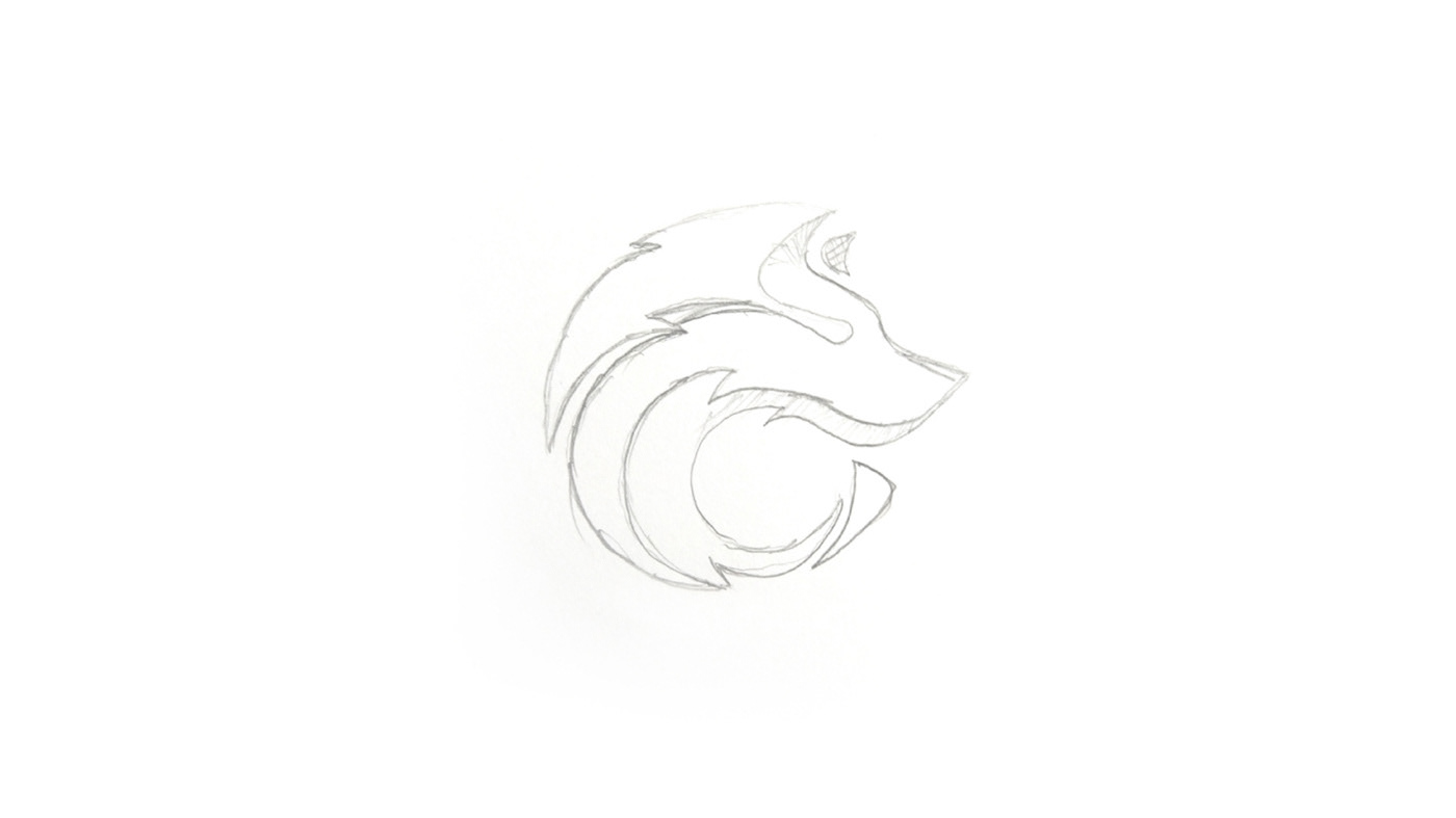 Wolf logo sketch to vector - tutorial