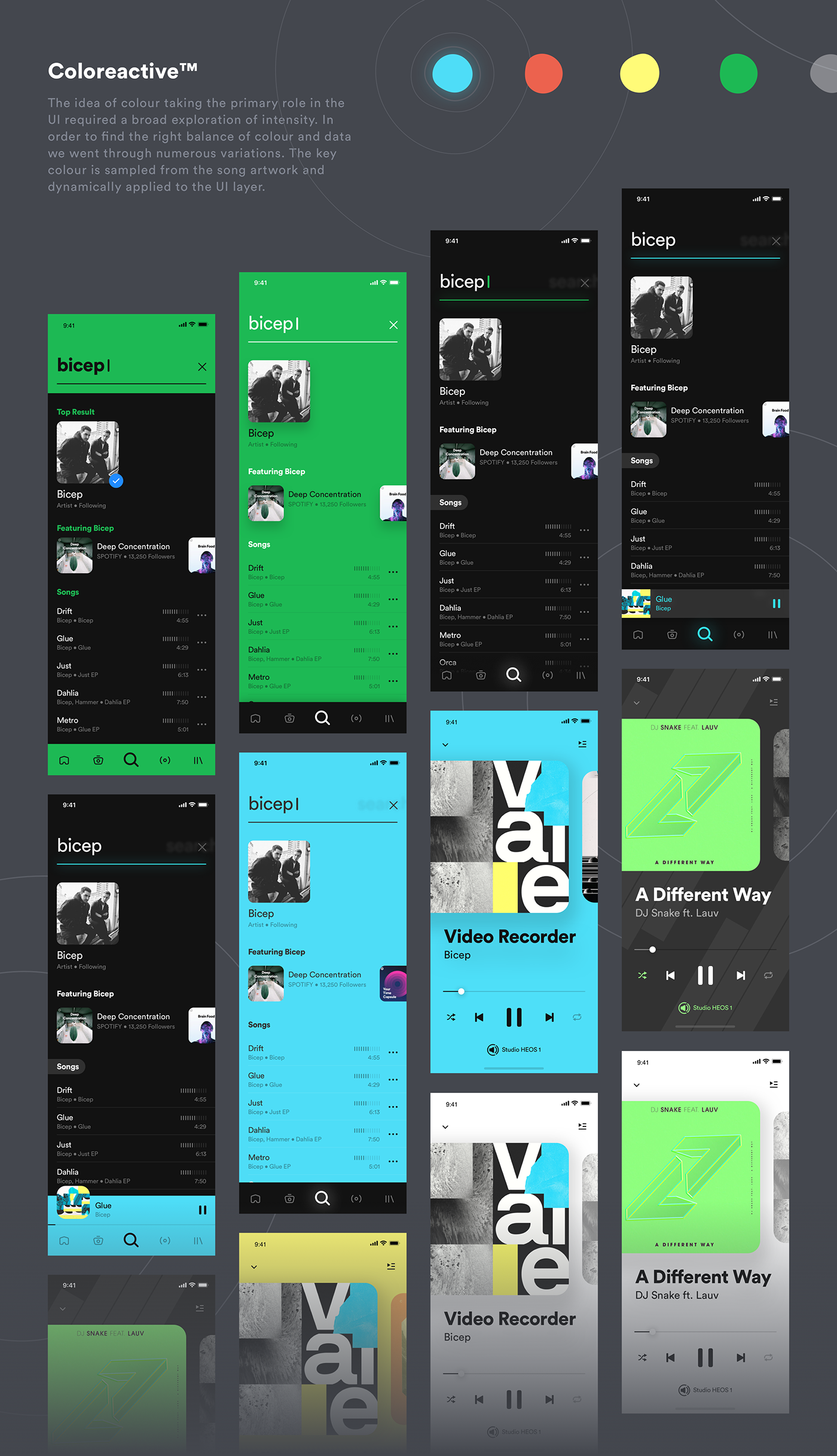 music player management Retro colorful playlist songs Streaming spotify heos