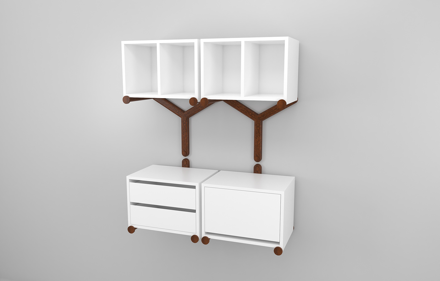 3D criação demountable desmontável furniture móveis produto