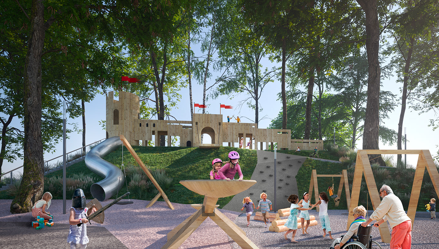 GUESS LINE ARCHITECTS Landscape Design Lviv Park play area Playground design ukraine