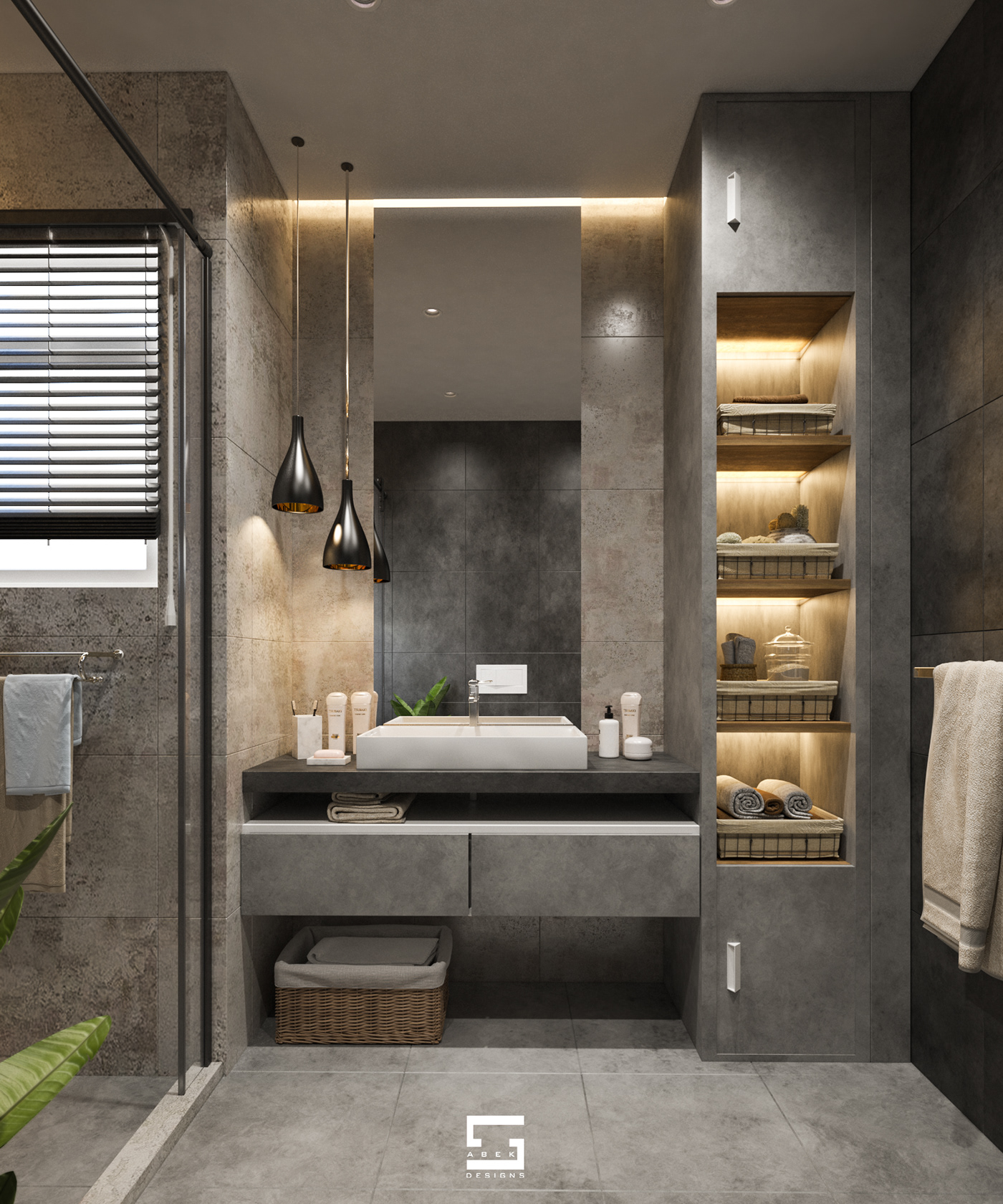 bathroom daylight design Interior modern new stylish Unique