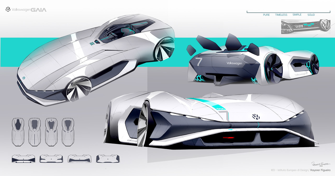 car design Automotive design design ILLUSTRATION  sketch Racing volkswagen volkswagen design concept car
