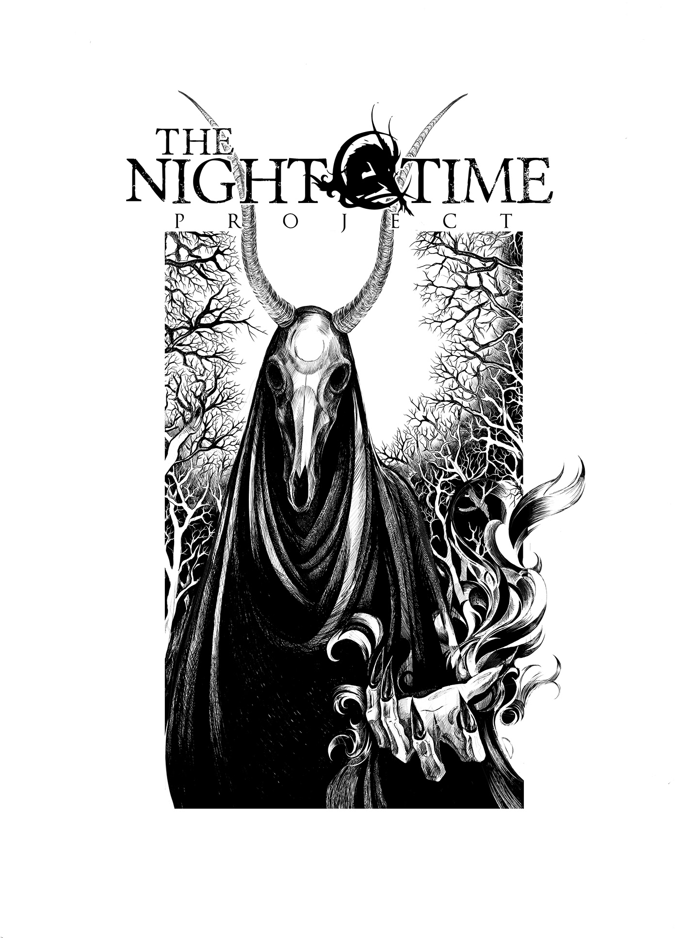art creature dark Drawing  fantasy ILLUSTRATION  Merch metal music rock